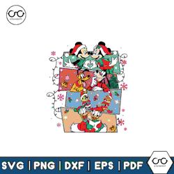 Mickey And Friends Christmas Lights SVG