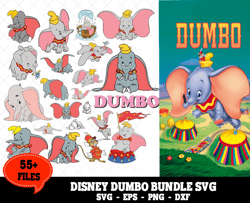 55 Files Disney Dumbo Svg Bundle, Disney Svg, Dumbo Svg
