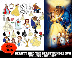 62 Beauty And The Beast Svg Bundle, Disney Svg, Belle Svg