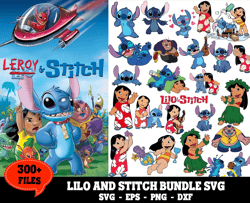 300 Files Lilo And Stitch Bundle Svg, Stitch Svg, Disney Svg
