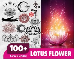 100 Lotus Flower Bunle, Trending Svg, Flower Svg