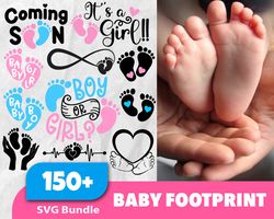 150 Baby Footprint Svg, Trending Svg, Baby Foot Sv