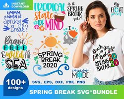 100 Spring Break Bundle Svg, Trending Svg, Spring Break Svg