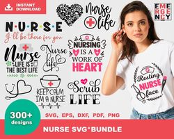 300 Nurse Bundle Svg, Trending Svg, Nurse Svg