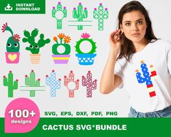 100 Cactus Bundle Design, Trending Svg, Cactus