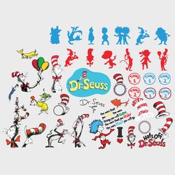 Bundle Dr Seuss Svg, Dr Seuss Svg, Dr Seuss Birthday Svg, Miss Thing Svg, Dr Seuss Hat Svg
