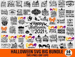 Halloween SVG Big Bundle, Halloween Svg Bundle, png dxf ,Best Selling, Ghost Svg, Pumpkin Svg, Trick or Treat Svg, Witch
