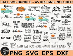 Fall SVG Bundle, Fall SVG Files For Cricut, Autumn SVG Designs, Digital Download