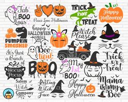 Halloween SVG Bundle, Halloween svg, Ghost svg, Hocus Pocus svg, Pumpkin svg, Boo svg, Trick or Treat svg, Witch svg, Cr