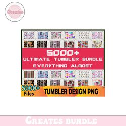 5000 HQ Tumbler Bundle Png, Full Tumbler Wrap, 20oz Design