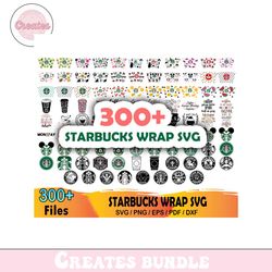 300 Starbucks Wrap Bundle Svg, Starbucks Svg, Starbuck Logo Svg