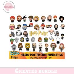 220 Harry Potter Cute Bundle Svg, Harry Potter Clipart