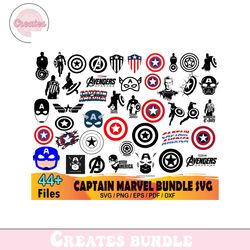 44 Captain America Bundle Svg, Marvel Svg, Avengers Svg