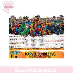 500 Marvel Bundle Svg, Marvel Svg, Iron Man Svg