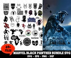 69 Movies Files Marvel Black Panthers Bundle Svg Files