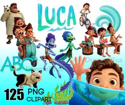 Luca Disney Movie Bundle PNG