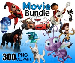 Car Movie Disney Bundle Clipart PNG