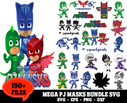 150 Files PJ Masks Svg Bundle SVG