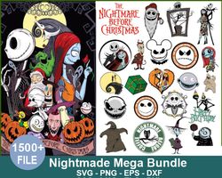 1500 The Nightmare Before Christm Bundle SVG