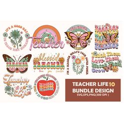 Teacher Life Vector Bundle Design