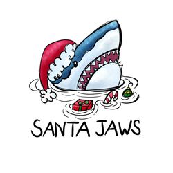 Santa Jaws Funny Christmas Sublimation