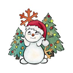 Baby Snowman Christmas Png Sublimation