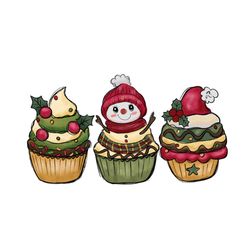 Cute Muffin Christmas Png Sublimation
