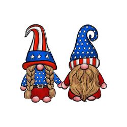 America Gnomes Couple Love PNG