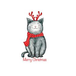 Cat Merry Christmas Sublimation