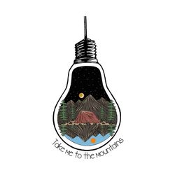 Take Me to the Mountain Light Bulb PNG