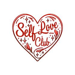 Self Love Club Sparkling Heart PNG