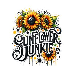 Sunflower Junkie PNG