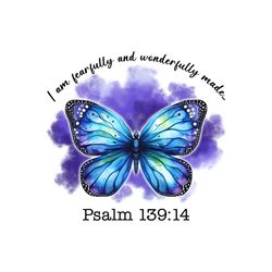 Psalm Butterfly Art Sublimation
