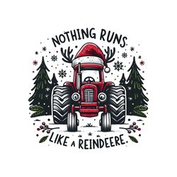 Reindeere Tractor Christmas PNG