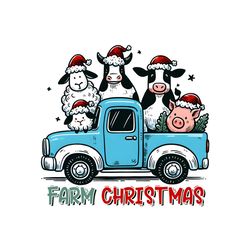 Old Farm Life Christmas Sublimation PNG