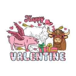 Happy Valentine Farm Animals