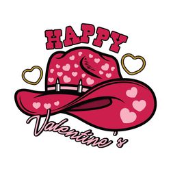 Happy Valentine's Day Western Hat