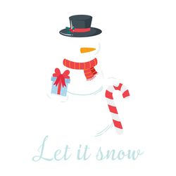 Let It Snow Snowman Winter Holiday