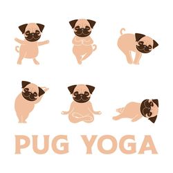 Pug Yoga Pose Meditation Funny Yoga Gift