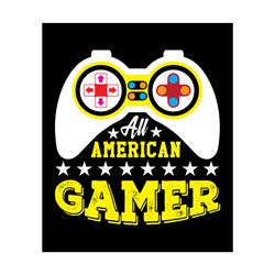 All American Gamer Lady T Shirt Design