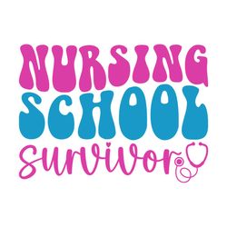 Nursing School Survivor Retro SVG Shirt