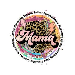 mama leopard pattern png sublimation