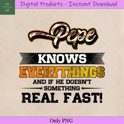 Pape Know Everything Sublimation Png