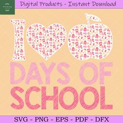 100 Days of School Leopard Sublimation