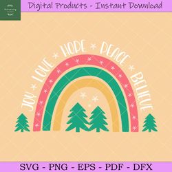 Rainbow Christmas SVG Sublimation