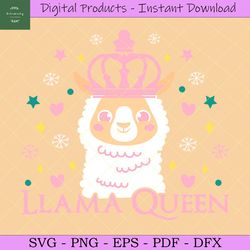 Llama Queen Alpaca TShirt SVG Design