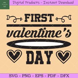 First Valentime's Day Svg