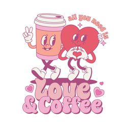 Retro Valentines PNG Sublimation Coffee