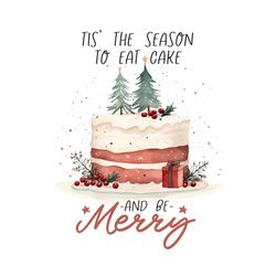 Cozy Christmas Cake PNG Sublimation