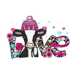 Baby Cow LOVE PNG Sublimation